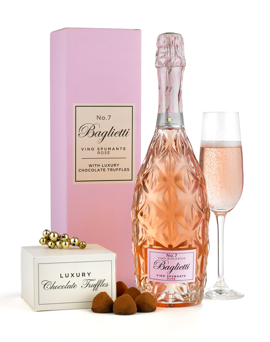 MOON306 Baglietti Rose Pink Prosecco & Chocolates Gift Set